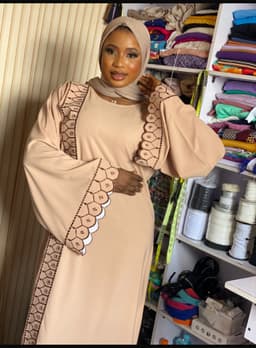 Hand made embroidery abaya