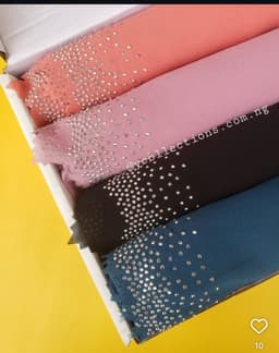 Laser cut chiffon scarf